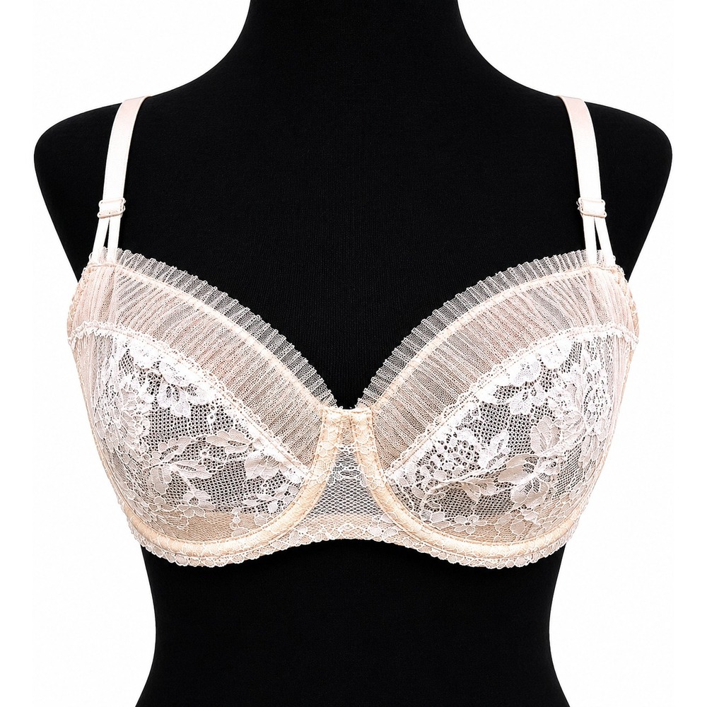 Victoria's Secret Dream Angels Push Up Without Padding Bra Size 34DD Cream Lace